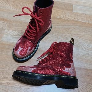 red flame doc martens